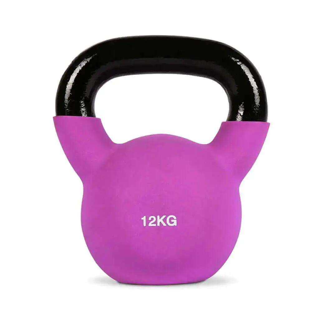 12 kg Cast Iron Kettlebell with Purple Neoprene Coating FF