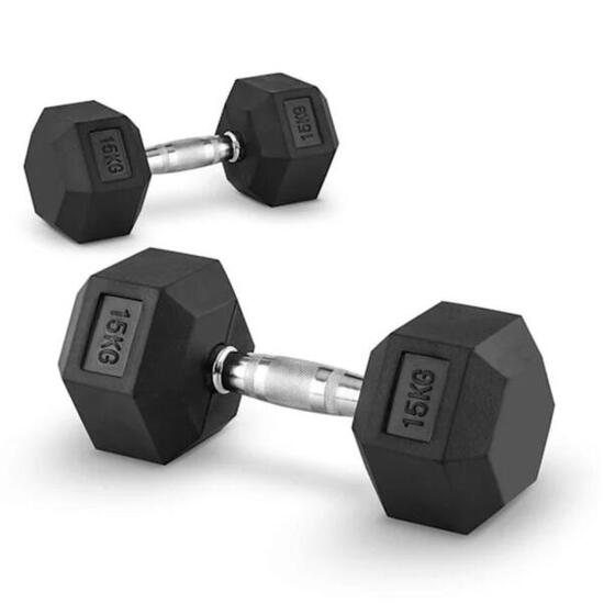 Manubri Palestra Esagonali Professionali FF - Quantità: 1x10kg