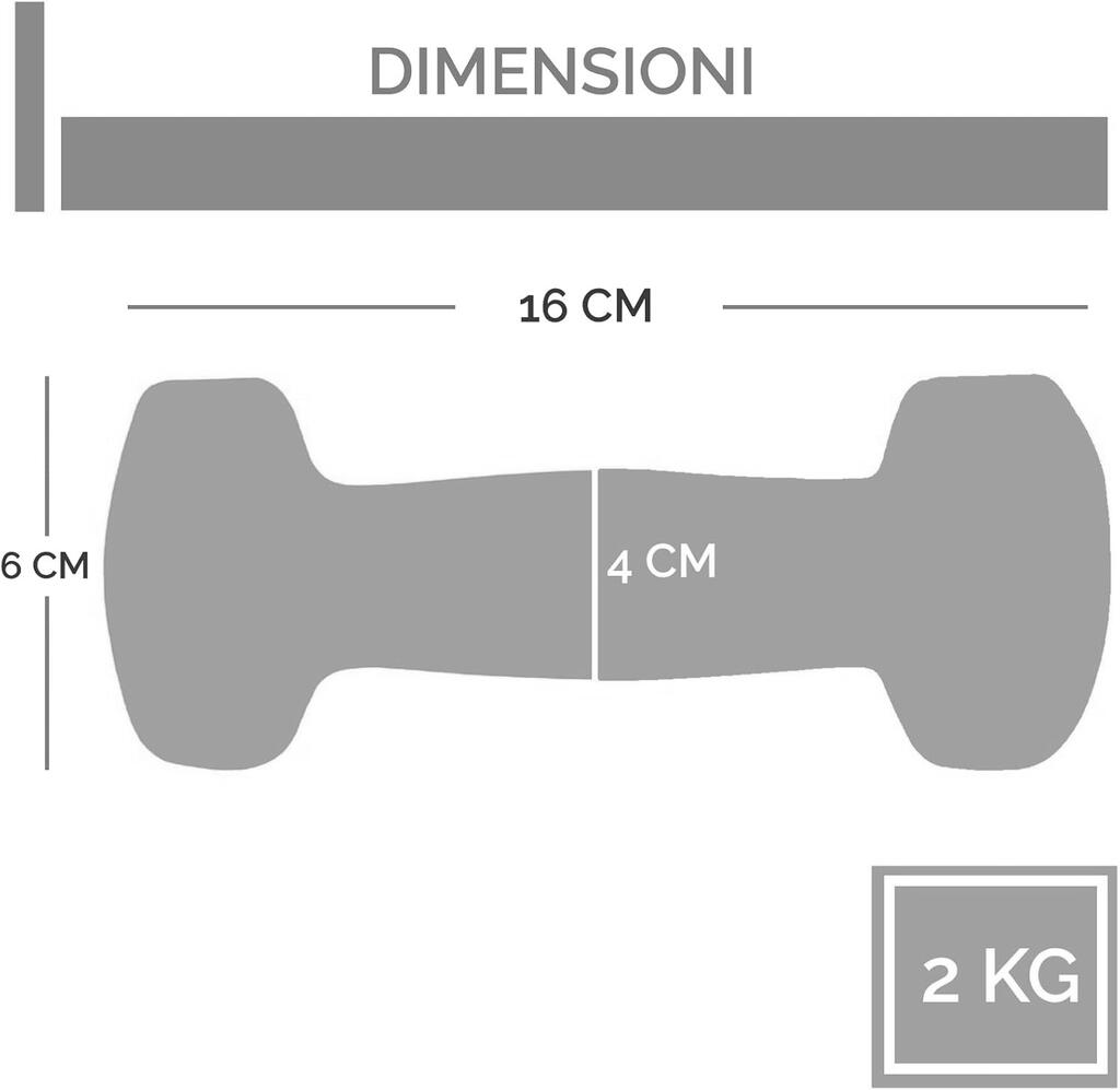 Pareja de Mancuernas Hexagonales de Neopreno de 2 kg FF 2/6