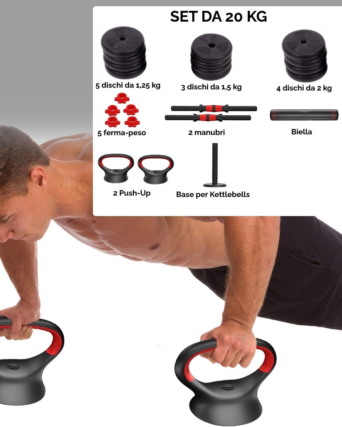 Conjunto de Halteres Ajustáveis e Convertíveis de 20 kg FF 2/5