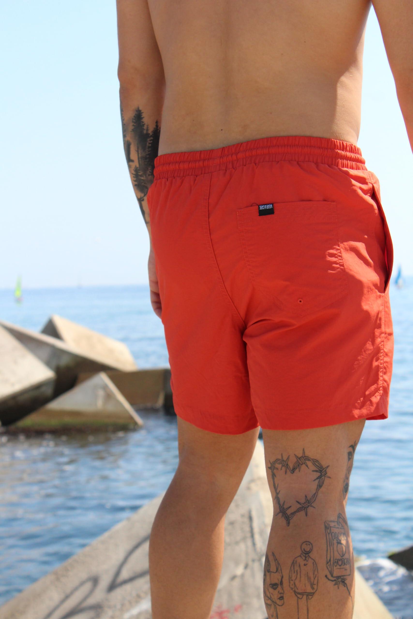 Calções de banho curtos 15" para homem com bolsos (Paprika, M) 5/7