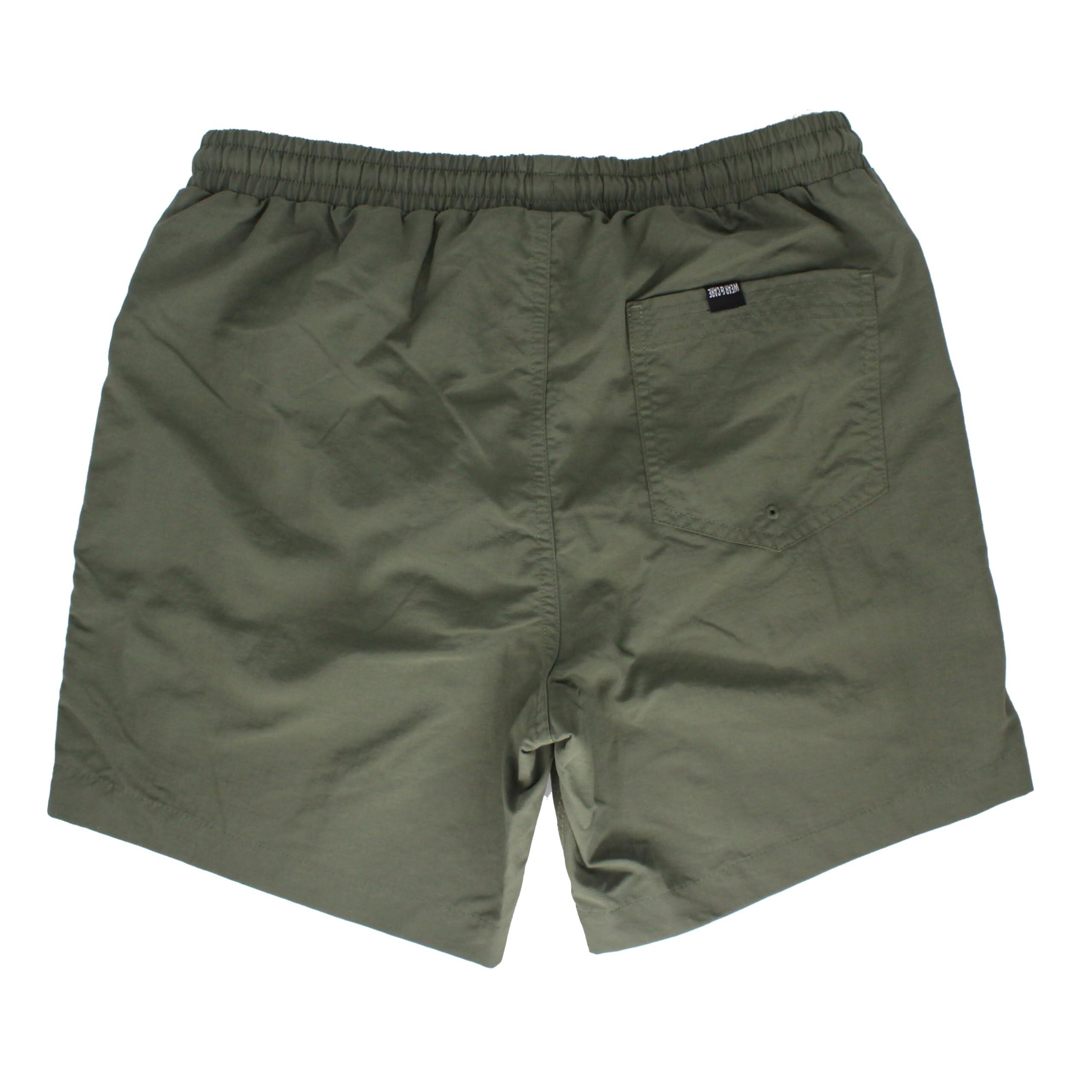 Calções de banho curtos 15" para homem com bolsos (Oliva) 2/7
