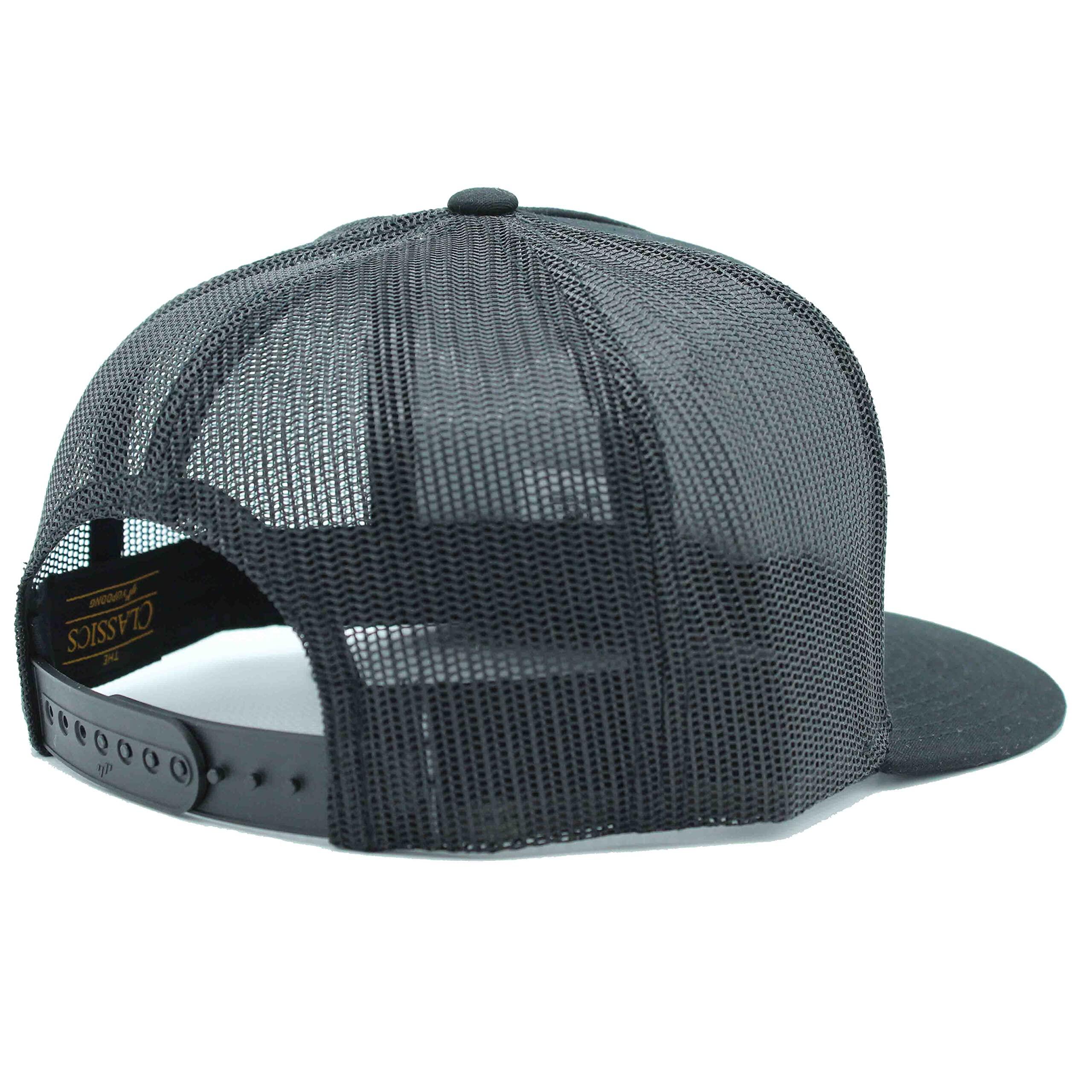 Gorra Trucker -Visera Plana -Full patch / Adulto /Talla única (Negro/Azul) 3/5