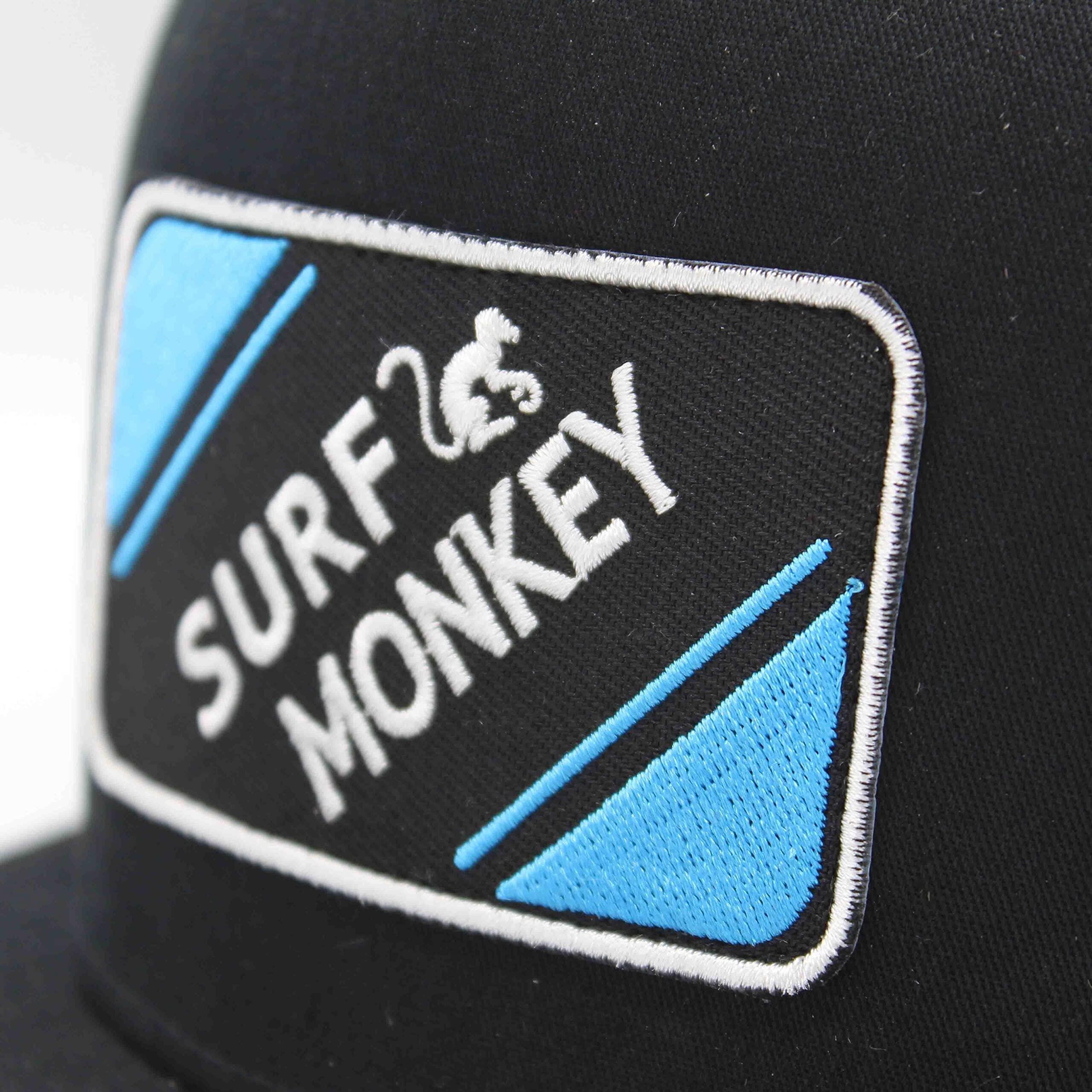 Gorra Trucker -Visera Plana -Full patch / Adulto /Talla única (Negro/Azul) 2/5