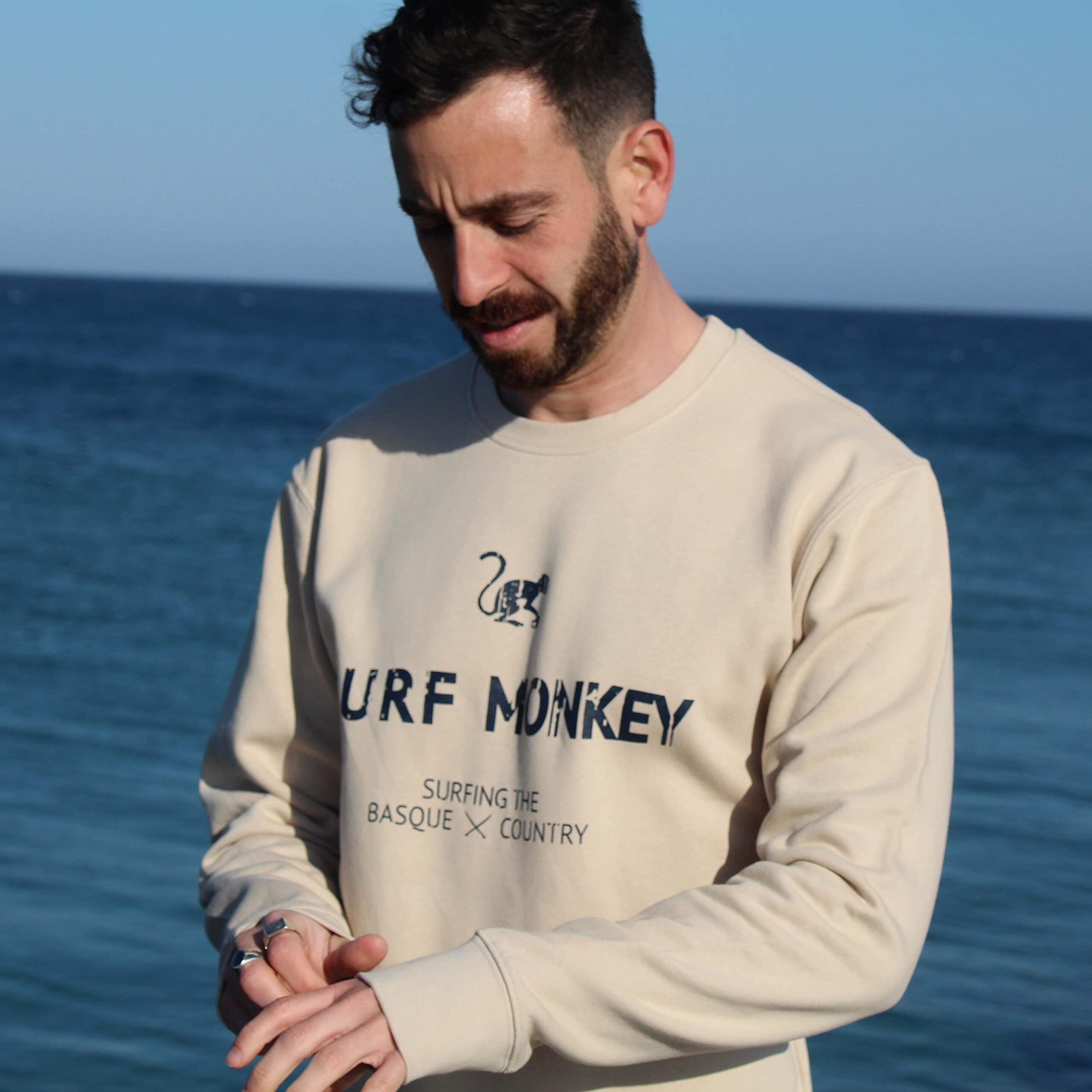 Bluza z Bawełny Organicznej - Okrągły Dekolt / Dorośli (Piaskowy) 2/4