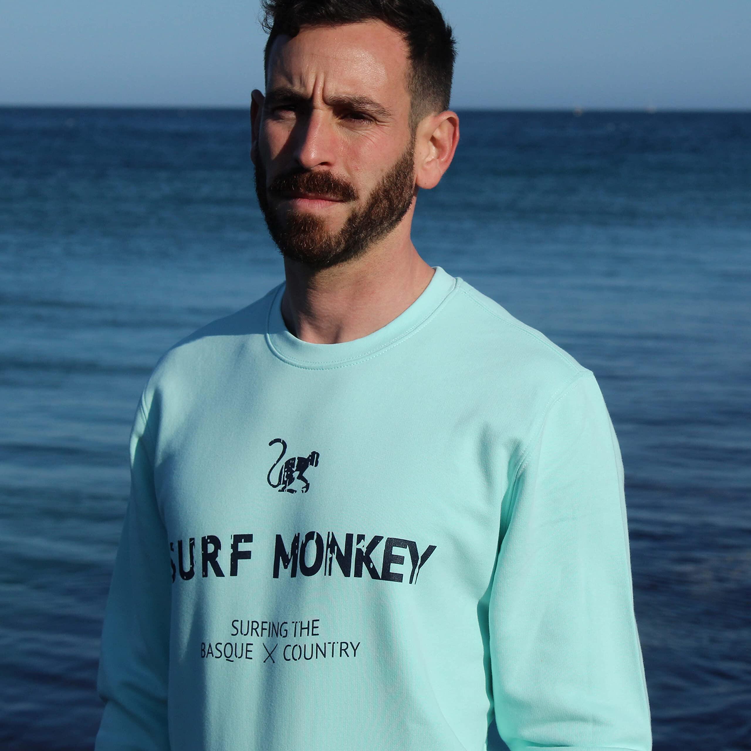 Sweatshirt em algodão biológico - gola redonda / adulto (Gelo) 2/4
