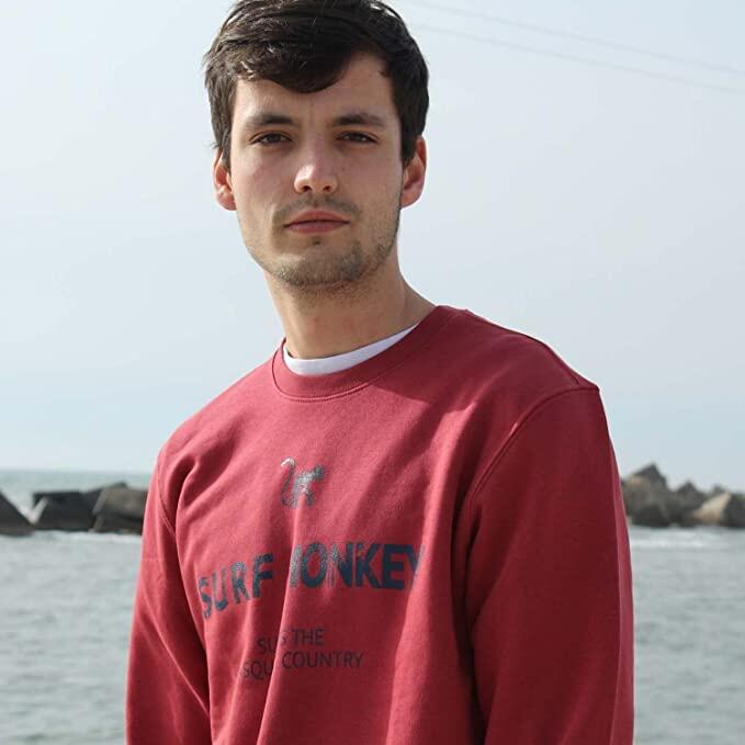 Sweat-shirt en coton biologique - Col rond / Adulte (Rouge) 2/4