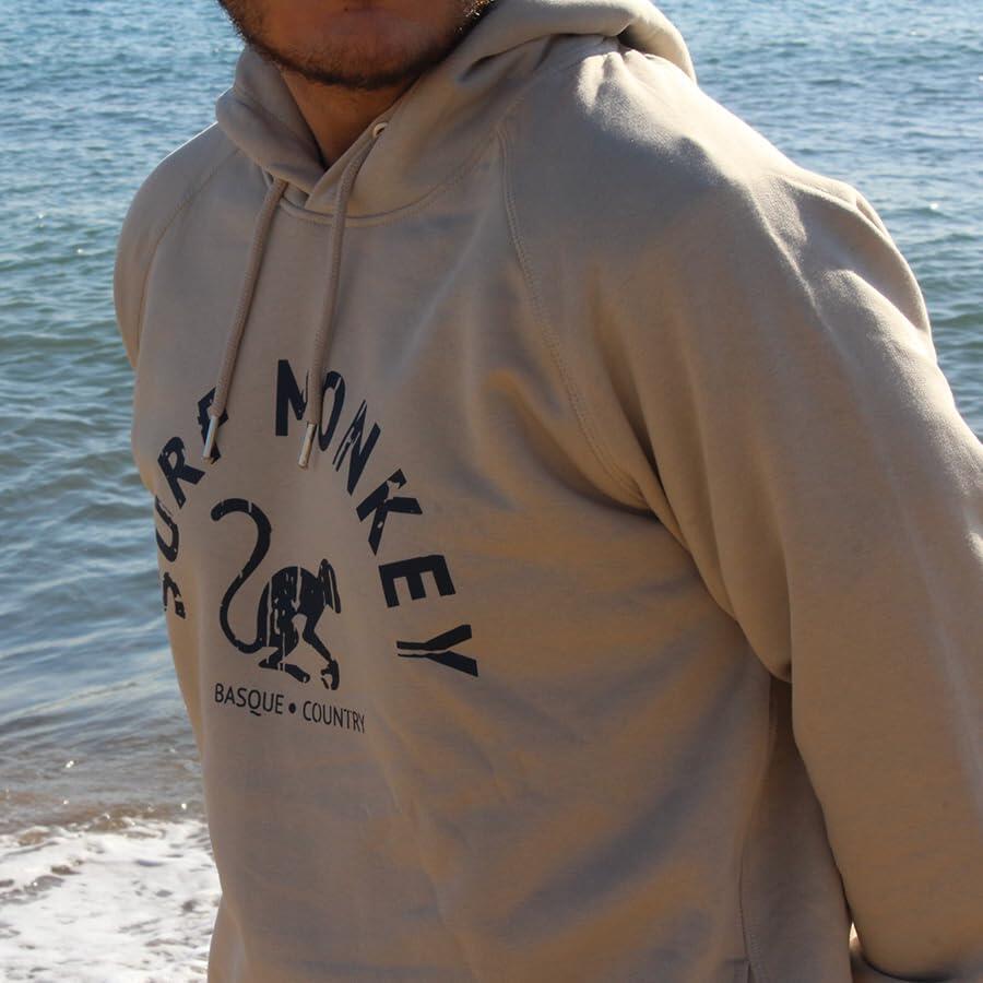 Sudadera Algodón Orgánico - Logo Curvado - Capucha / Adulto (Arena) 3/6