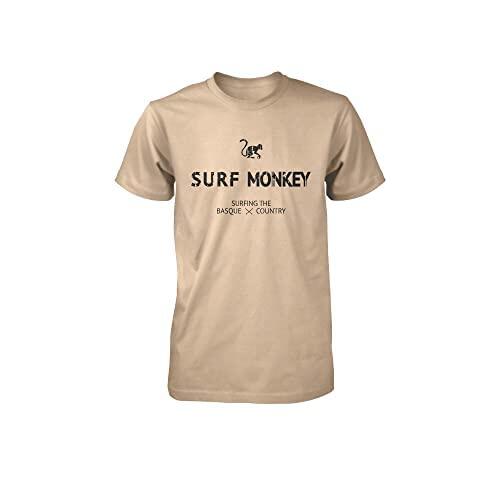 Surf Monkey - T-shirt En Coton Biologique - Manches Courtes / Adulte (sable) - T-shirt Manches Courtes - Marron - 38 S - Decathlon