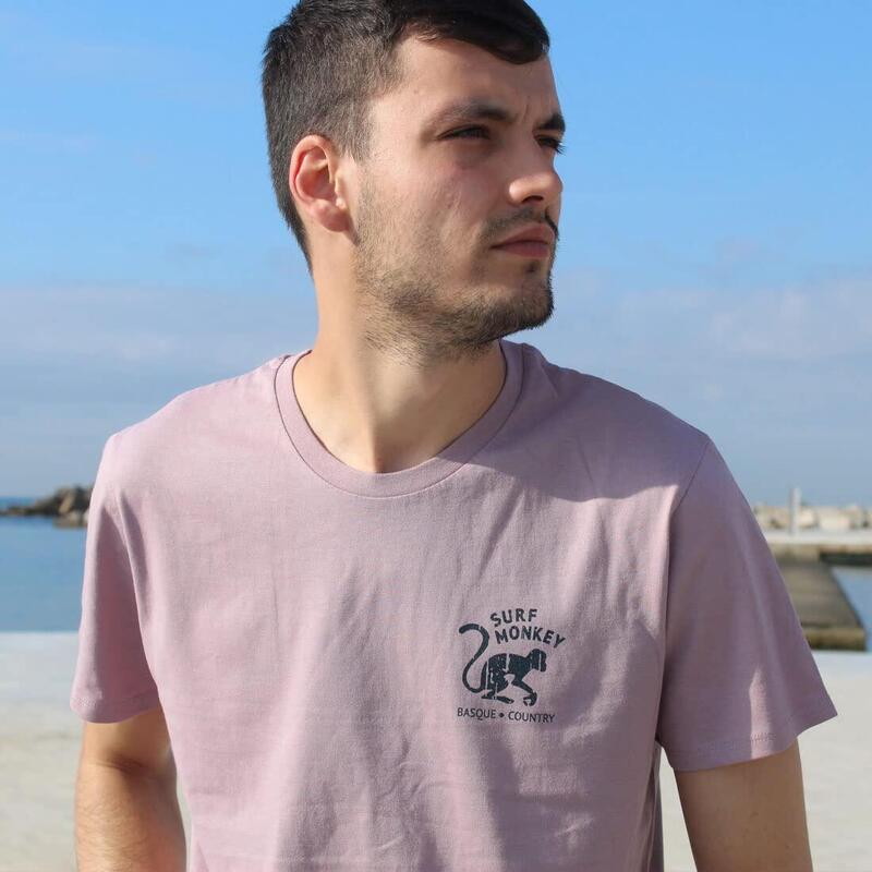 T-shirt en coton biologique - Sans plastique - courtes / Adulte (Violet)