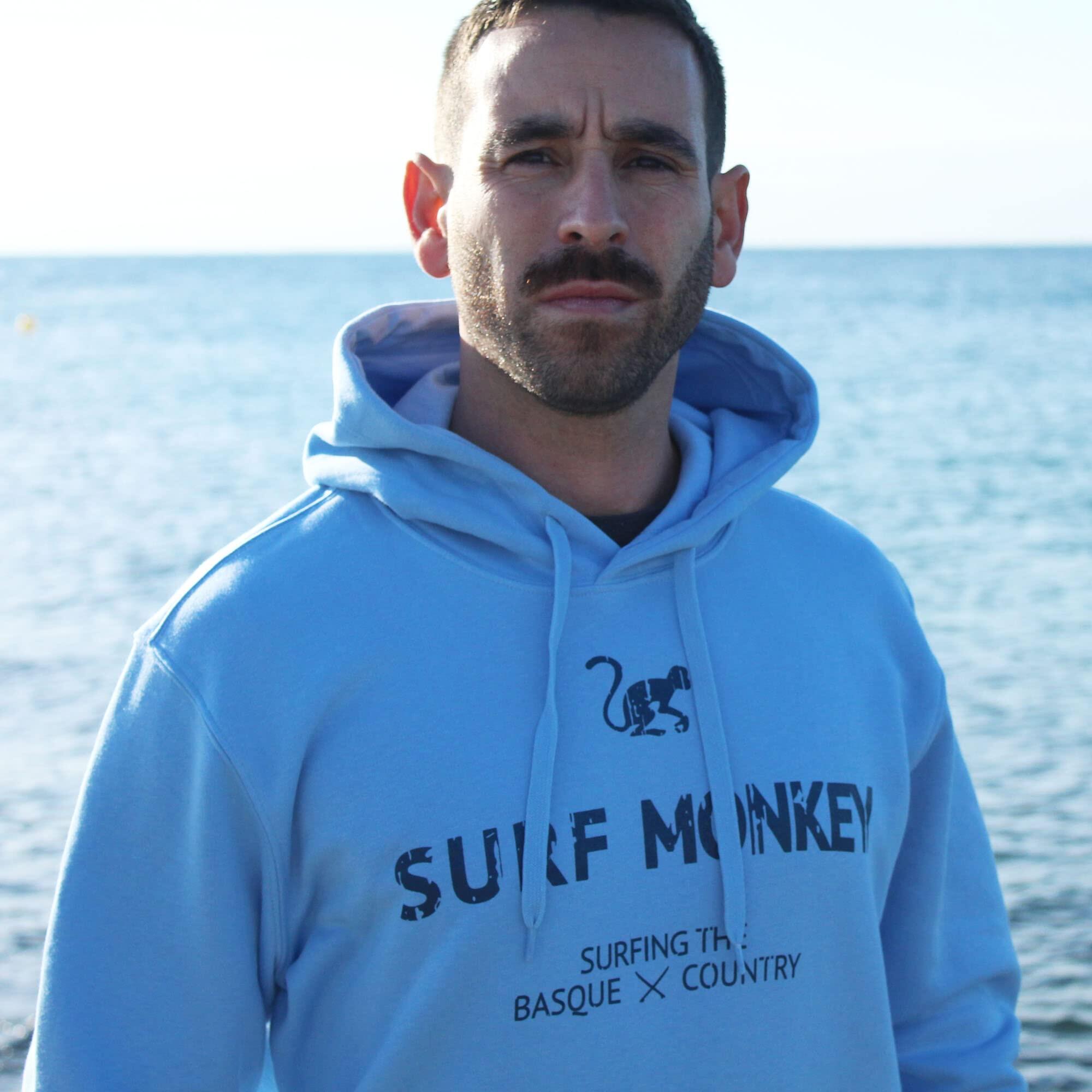 Sudadera Algodón Orgánico - Capucha / Adulto (Azul Cielo) 3/5