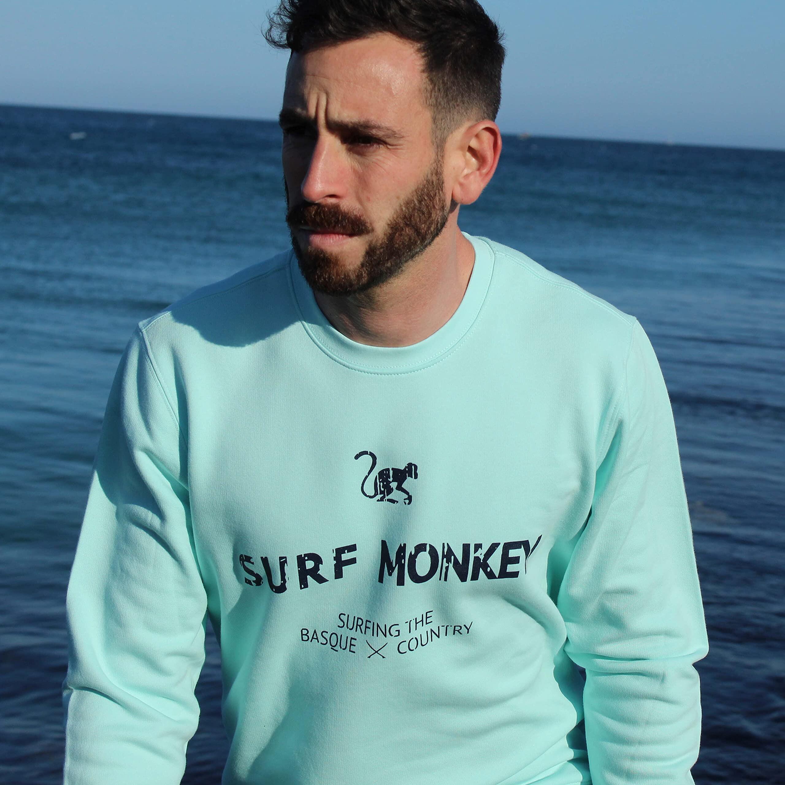 Sweatshirt em algodão biológico - gola redonda / adulto (Gelo) 3/4
