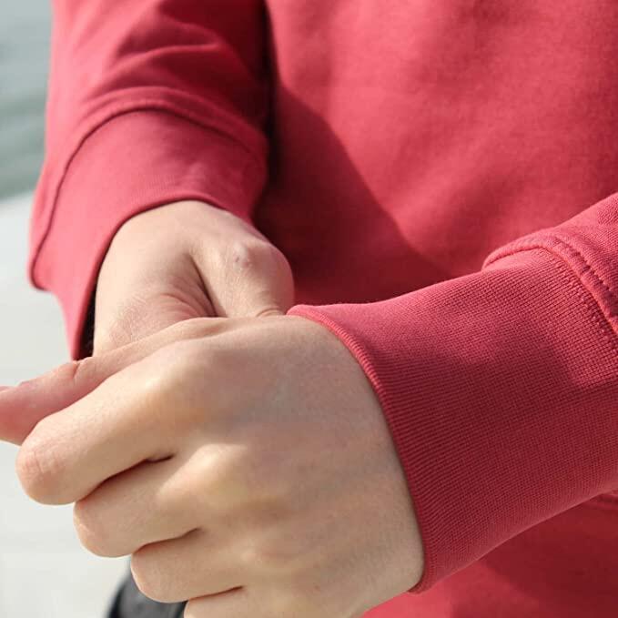 Sweat-shirt en coton biologique - Col rond / Adulte (Rouge) 3/4