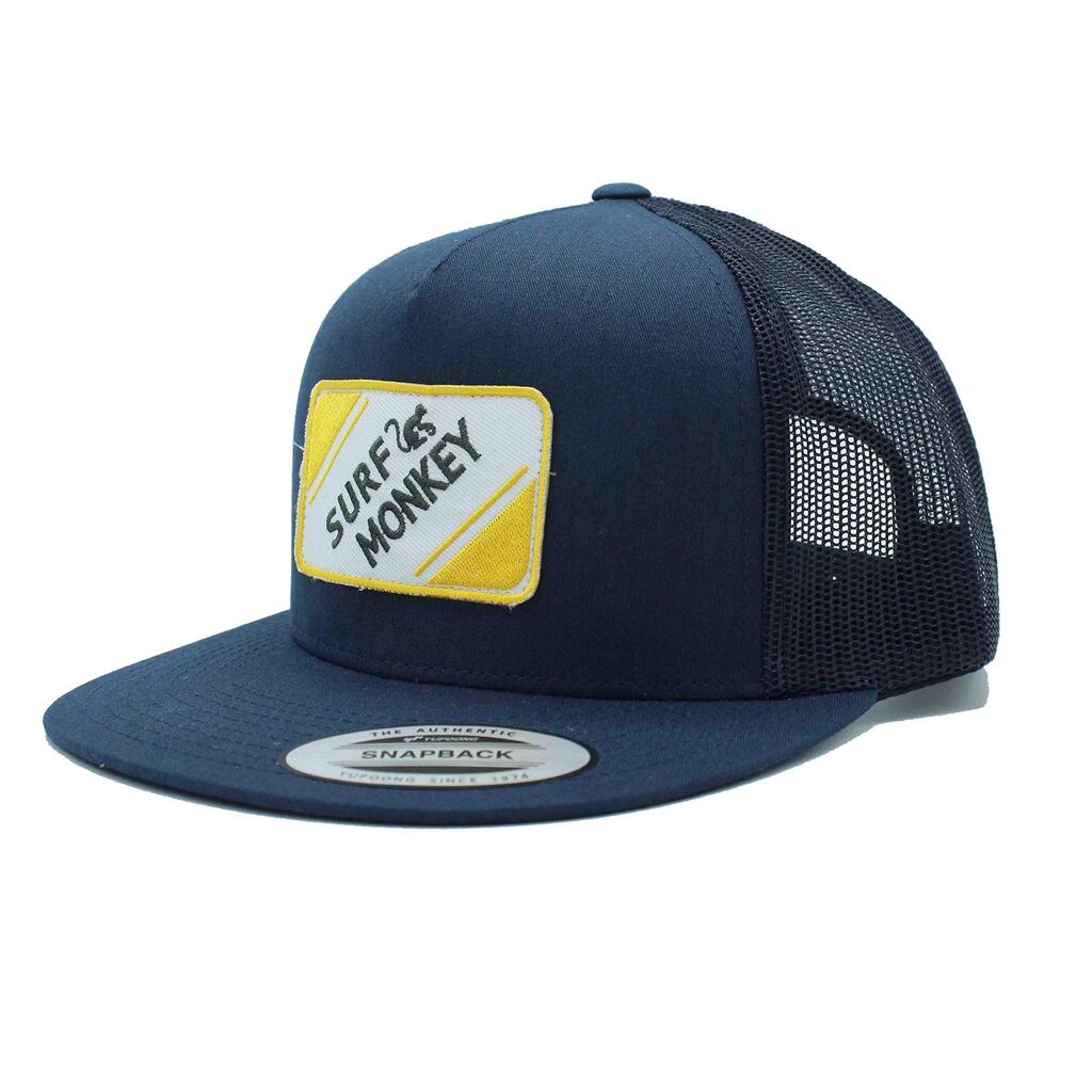 Trucker Cap - Flat Visor - Patch / Adult / One Size (Blue/Yellow)