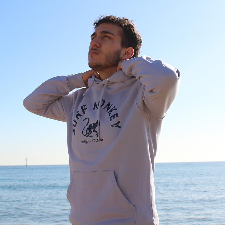 Sudadera Algodón Orgánico - Logo Curvado - Capucha / Adulto (Lila) 2/4