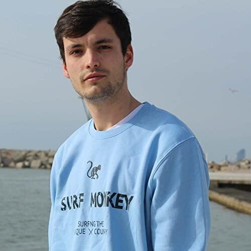 Sweat-shirt en coton biologique - Col rond / Adulte (Bleu ciel) 2/3