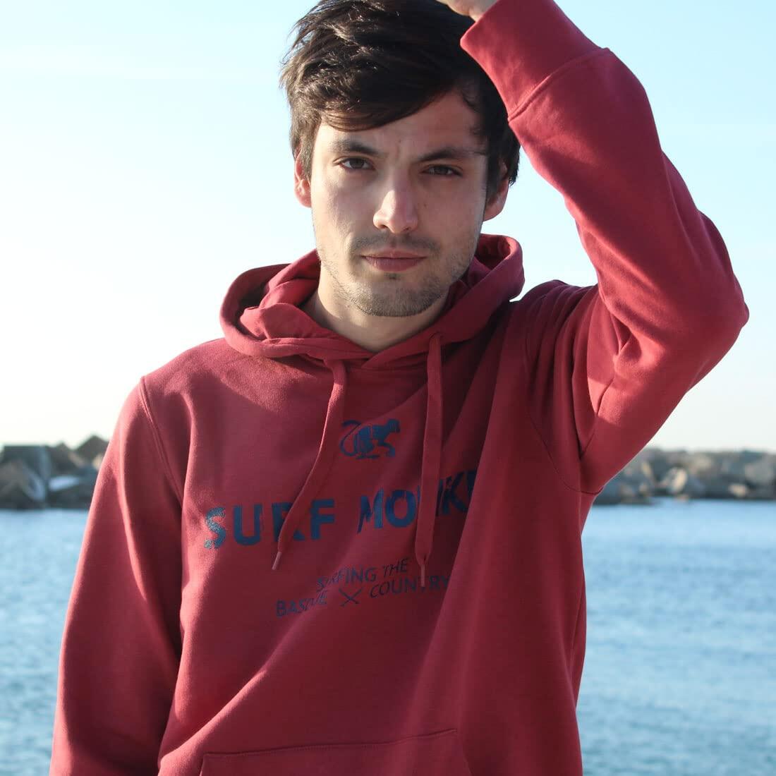 Sweatshirt aus Bio-Baumwolle – Kapuze / Erwachsene (Rot) 3/4