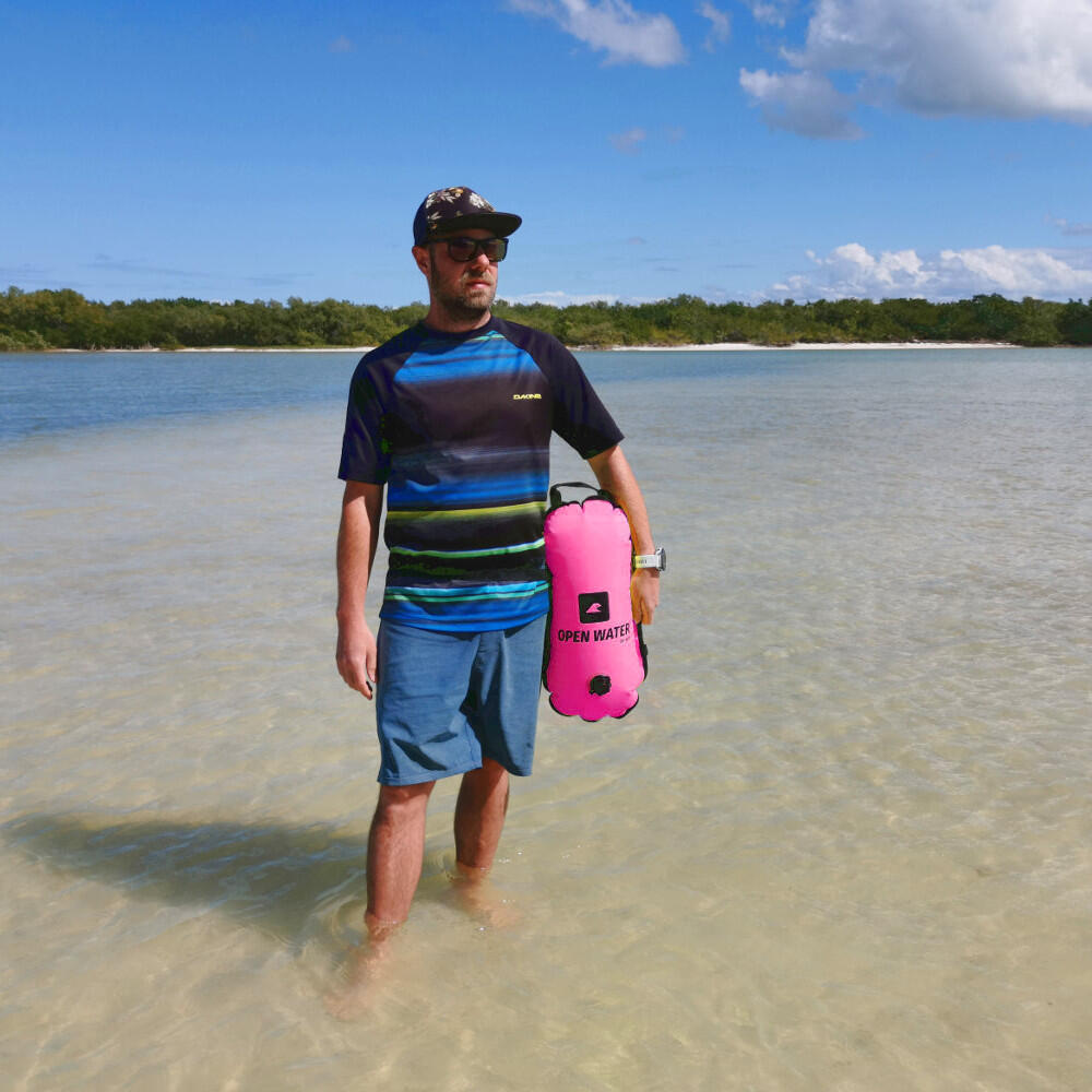OpenWater Schwimmboje aufblasbar mit Griffen Freiwasser 3/5