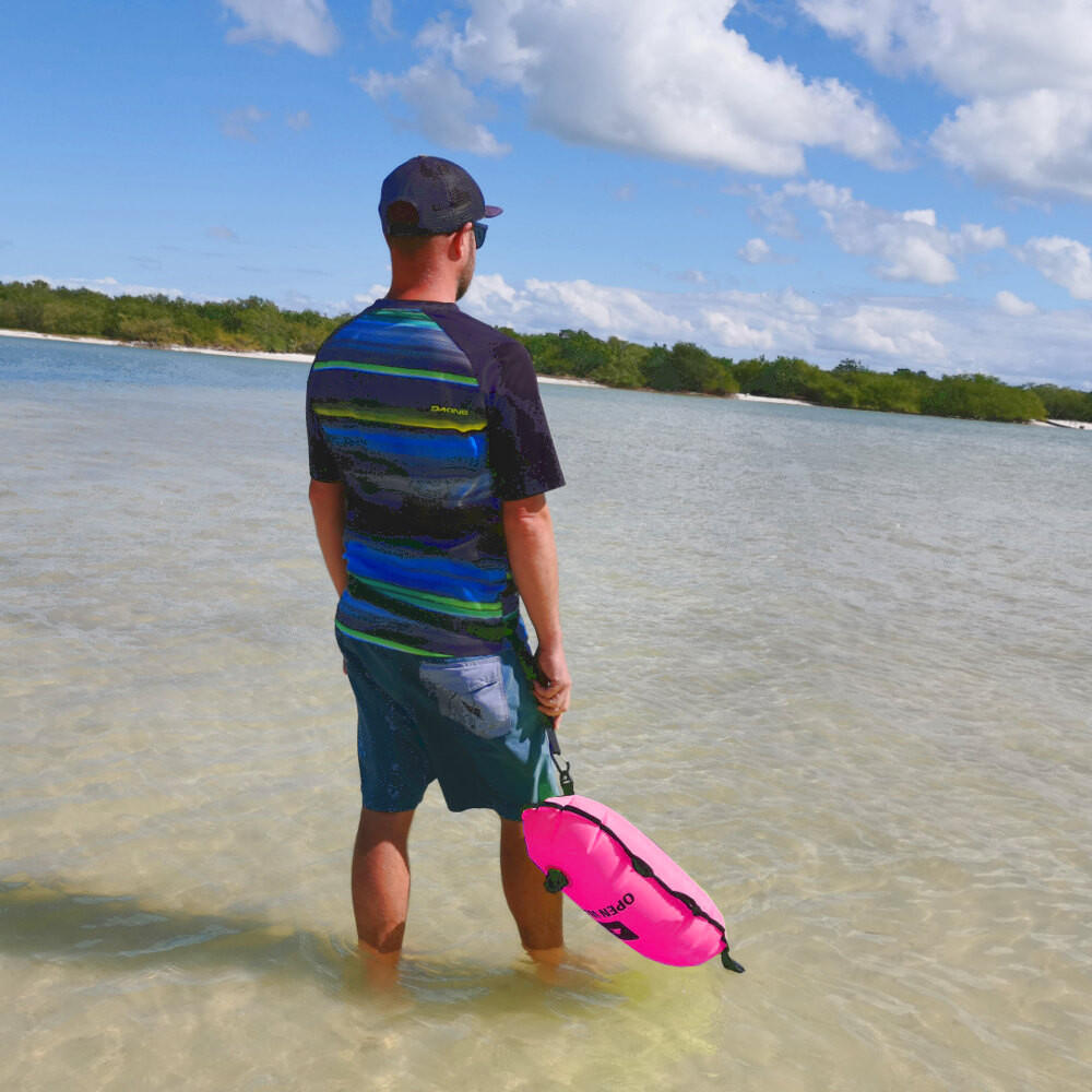 OpenWater Schwimmboje aufblasbar mit Griffen Freiwasser 5/5