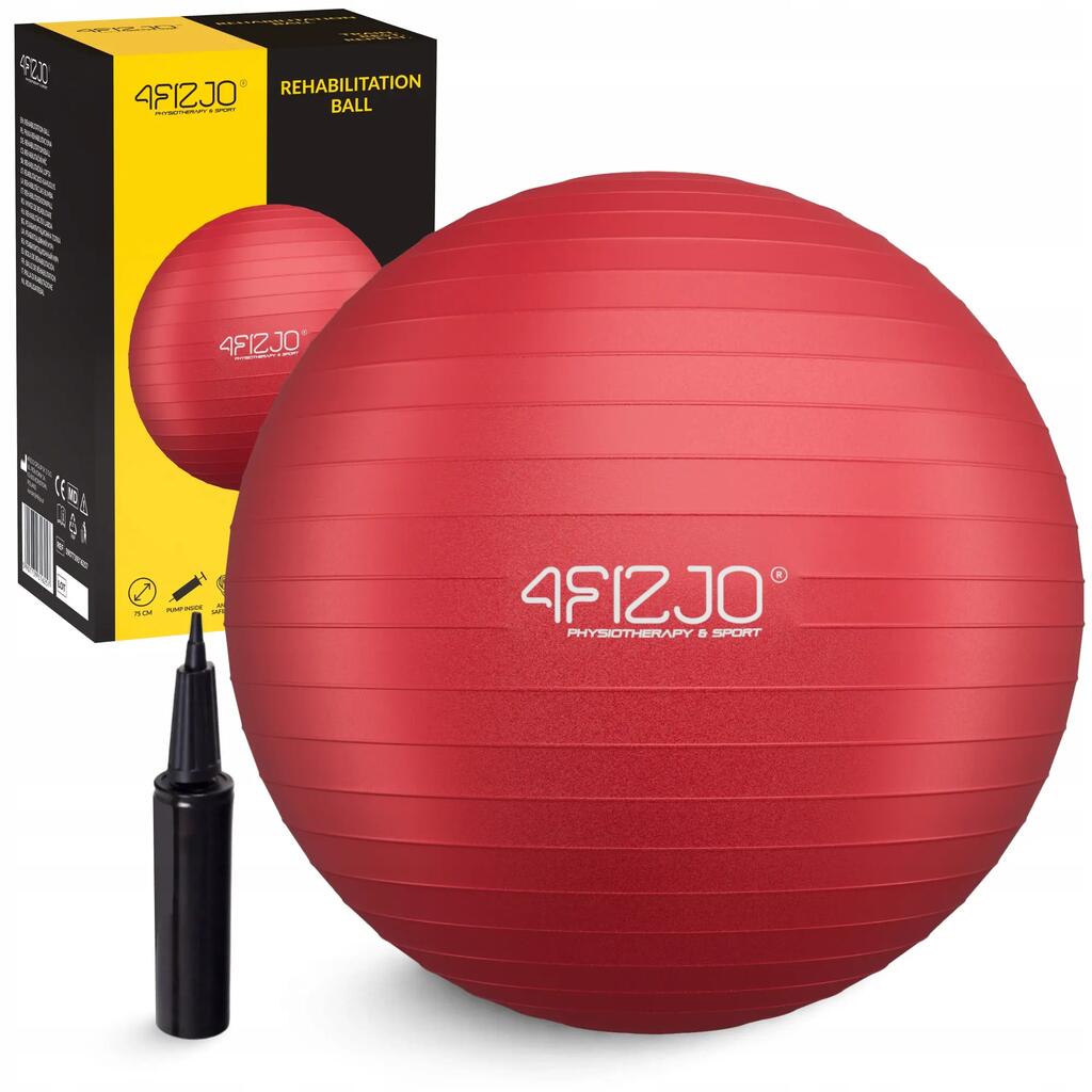 Топка за гимнастика Reh Ball 4FIZJO 75 см Anti-Burst за фитнес и рехабилитация