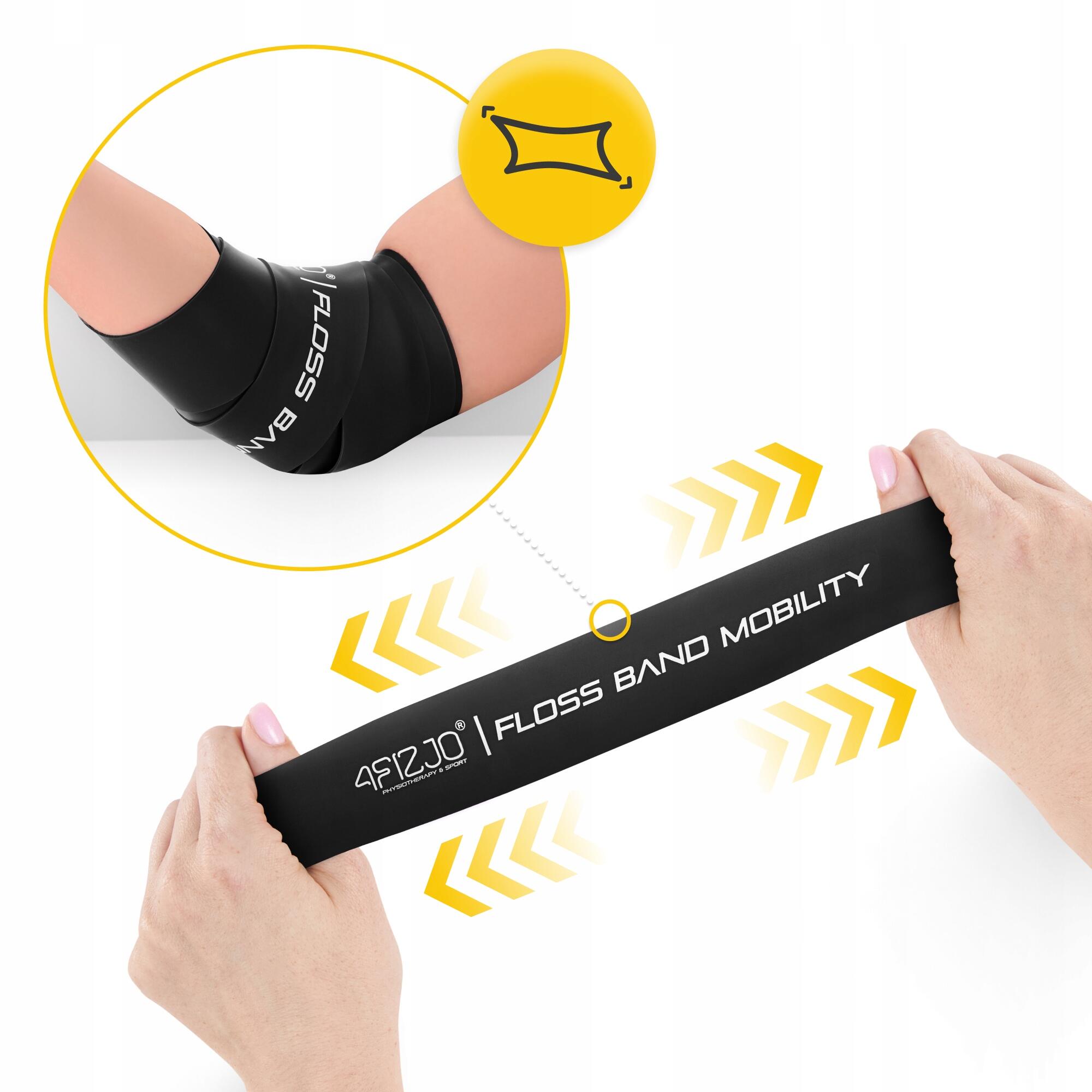 Taśma rehabilitacyjna do ćwiczeń FLOSS BAND 4FIZJO 1 mm 6/7