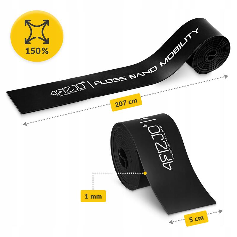 Taśma rehabilitacyjna do ćwiczeń FLOSS BAND 4FIZJO 1 mm