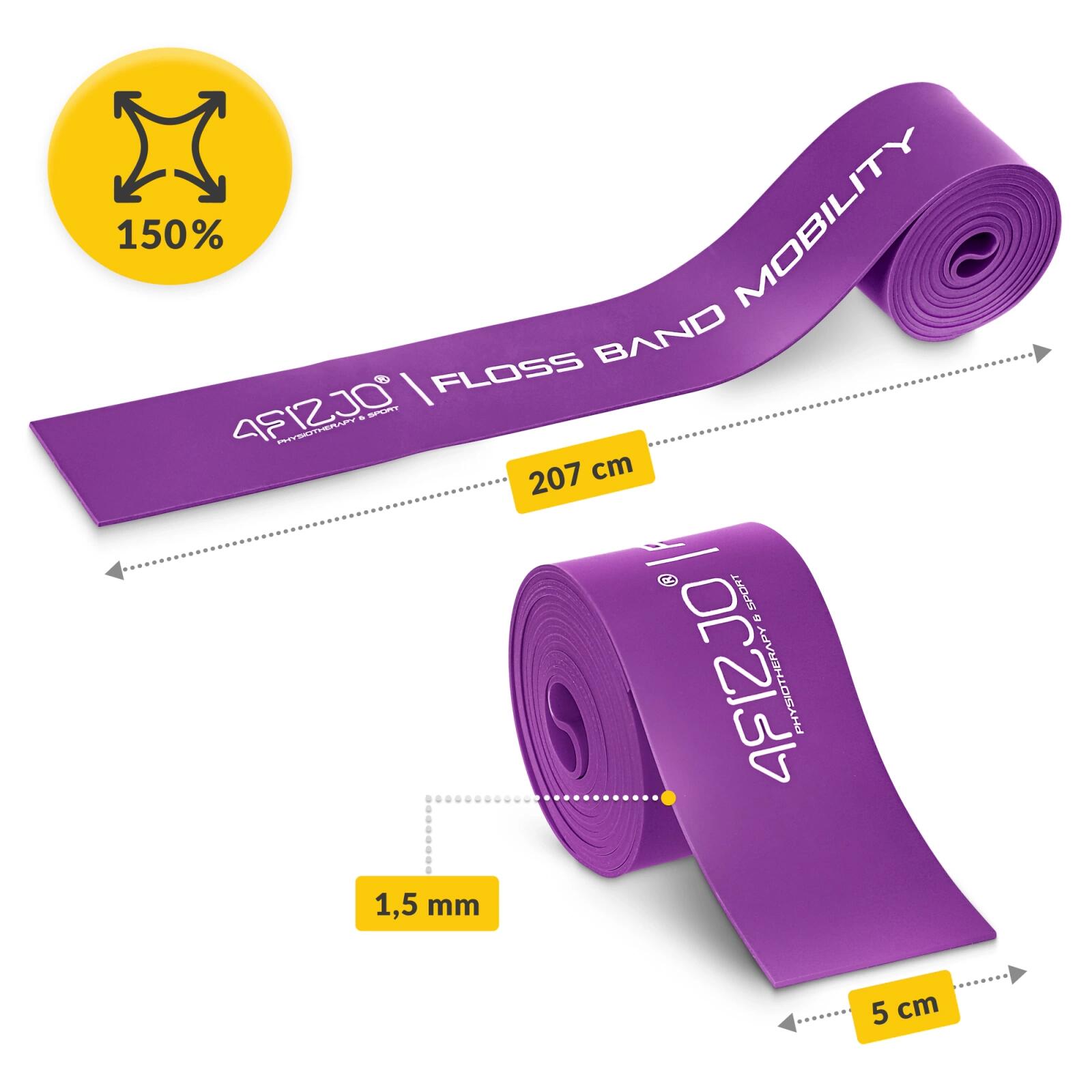 Taśma rehabilitacyjna do ćwiczeń FLOSS BAND 4FIZJO 1,5 mm 2/7