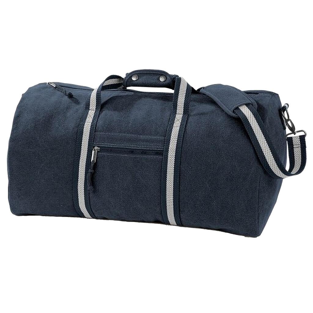 Vintage Canvas Holdall Duffle Bag 45 Litres (Vintage Oxford Navy)