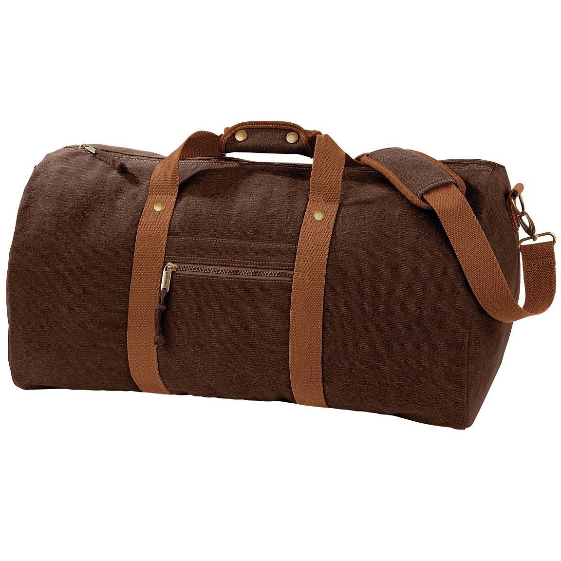 Saco Vintage Canvas Holdall Duffle 45 litros Vintage Brown