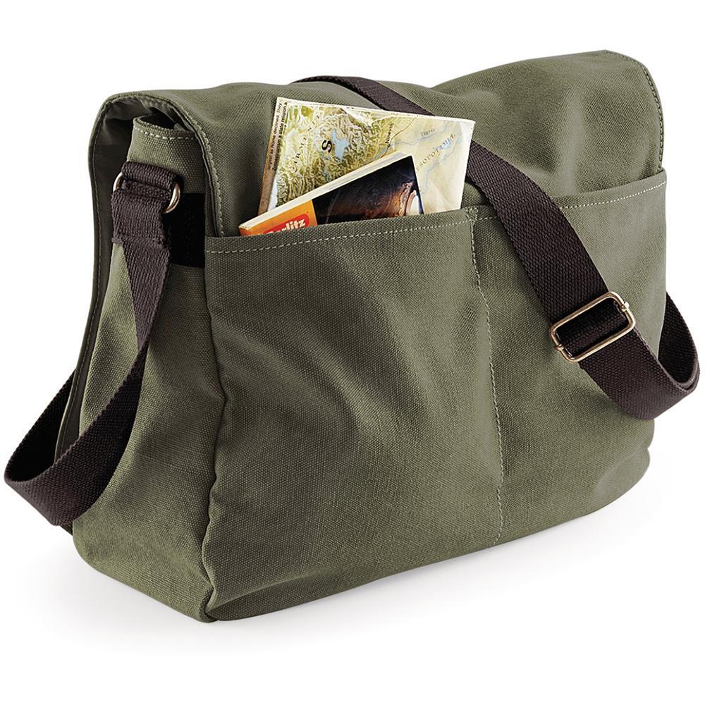Saco de Despacho de Tela Vintage 14 Litros (Verde Militar Vintage) 2/4
