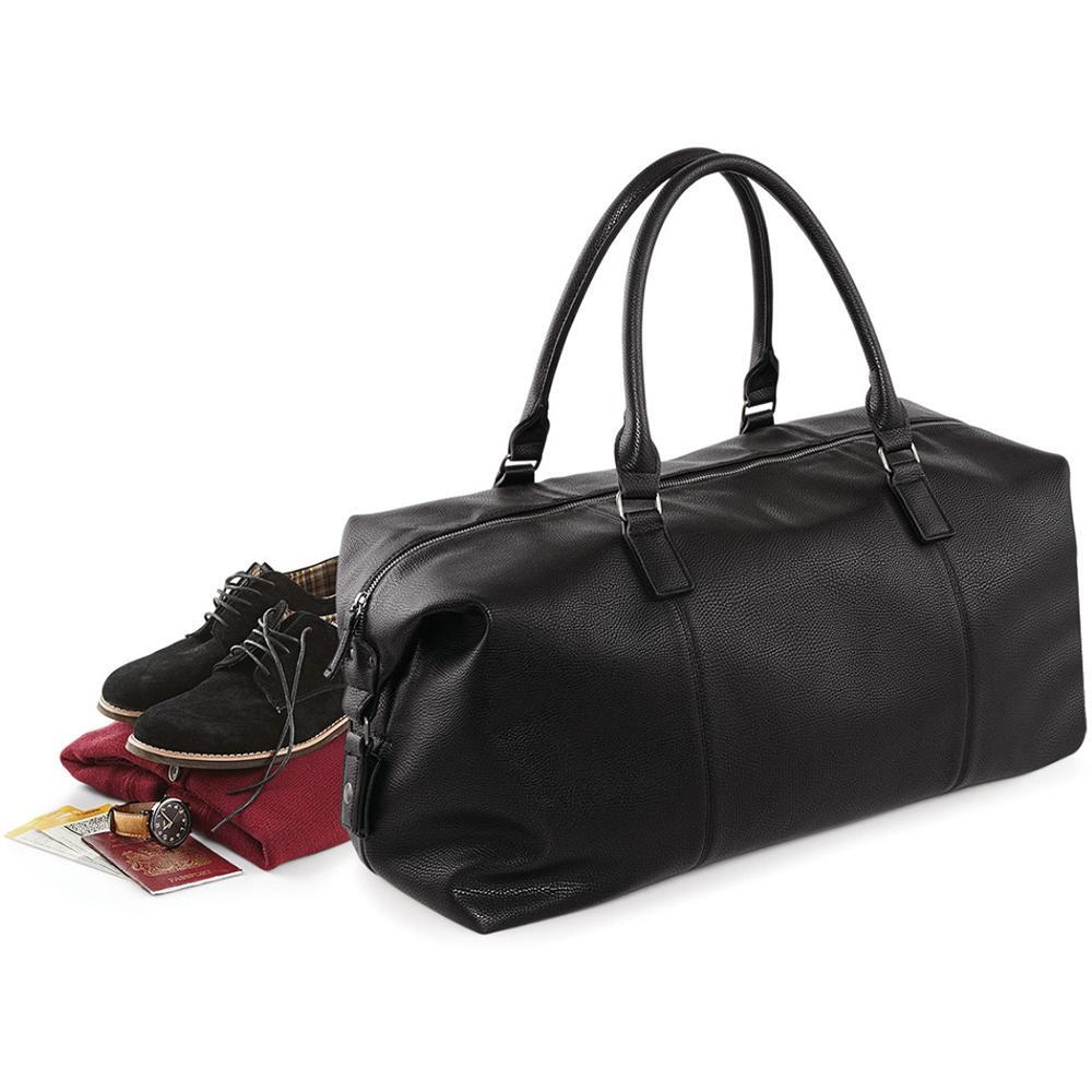 Saco de Couro NuHude Faux Weekender Holdall (Preto) 2/2