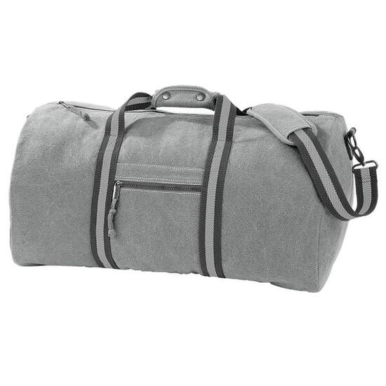 Vintage Sac De Voyage En Toile 45 Litres (Gris Clair)