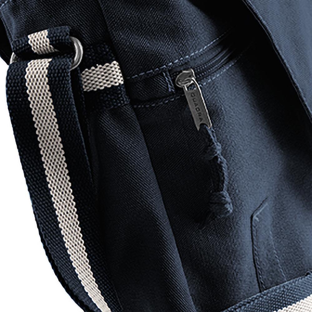 Mochila bandolera de tela modelo Vintage (14 litros) Azul marino 4/4