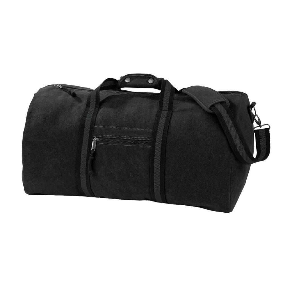 Vintage Canvas Holdall Duffle Bag 45 Litres (Vintage Black)