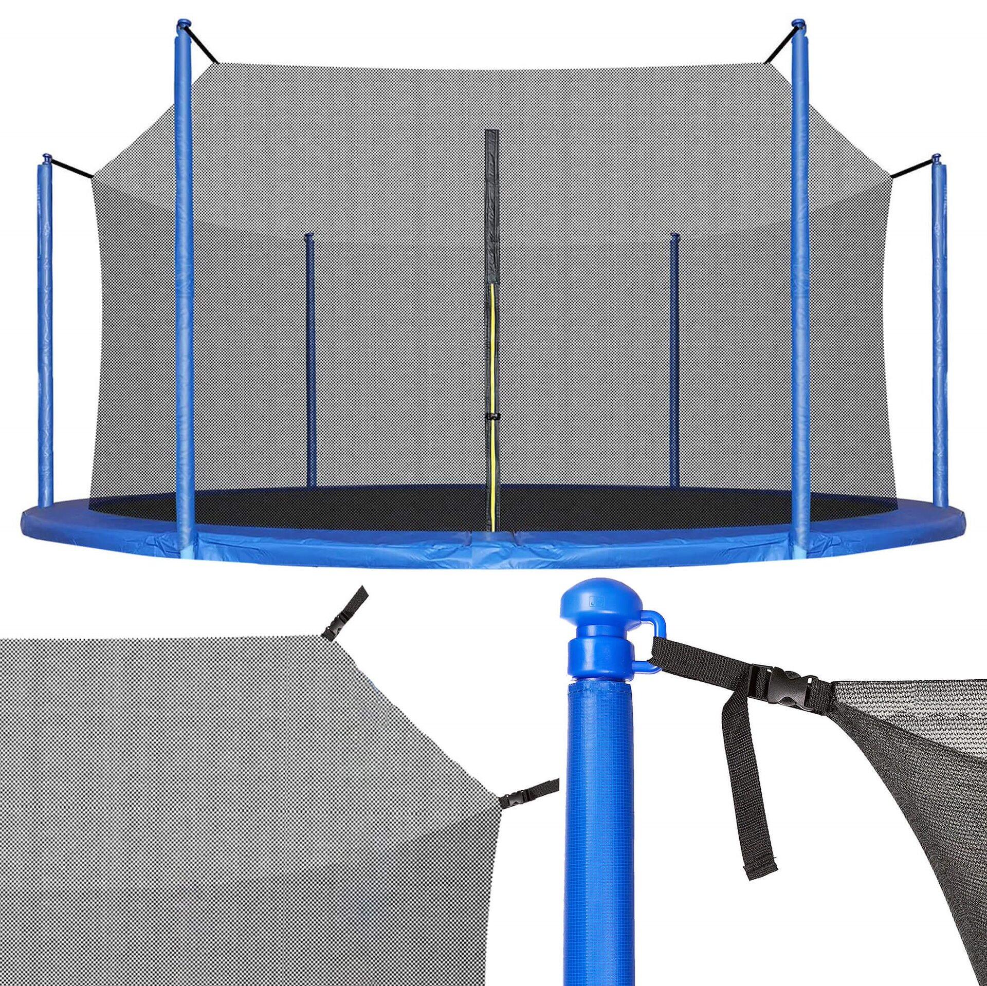 Siatka do trampoliny wewnętrzna z osłoną na sprężyny 366 cm 12 FT 8 słupków 3/7