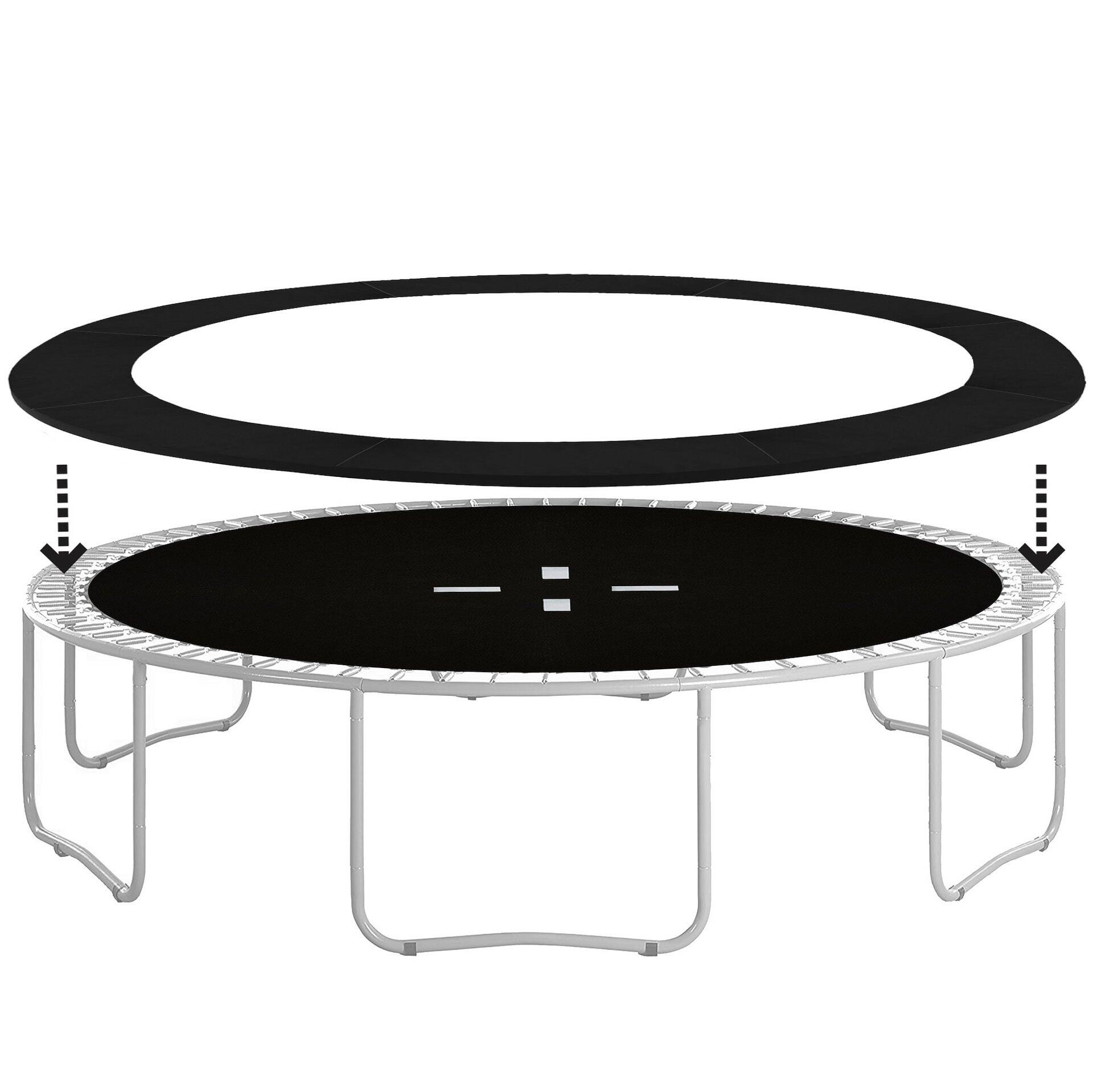 Siatka do trampoliny zewnętrzna z osłoną na sprężyny Springos 366 cm 12 FT 5/7