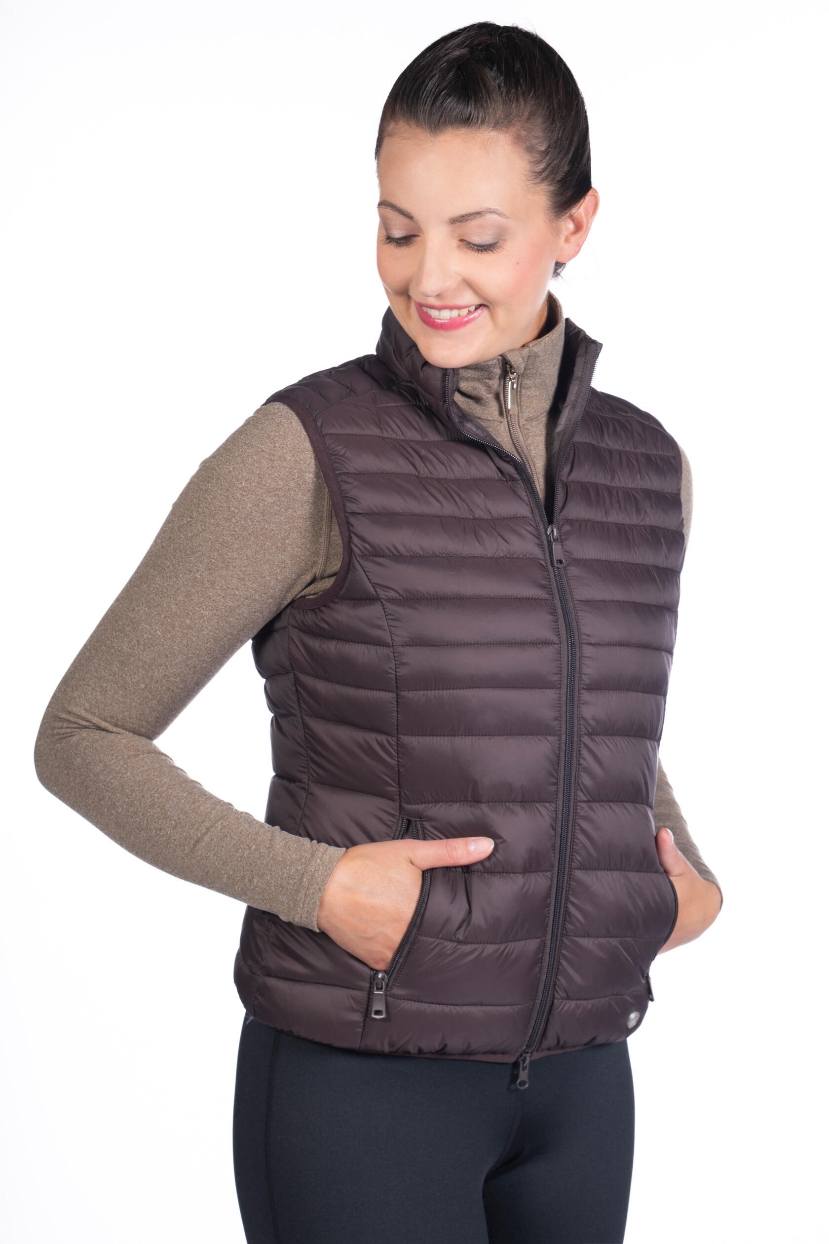 Gilet matelassé Lena marron foncé 2/5