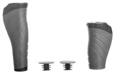 XLC Griffe Ergonomic GR-S04 135/92mm. schwarz/grau. Schraubensicher.