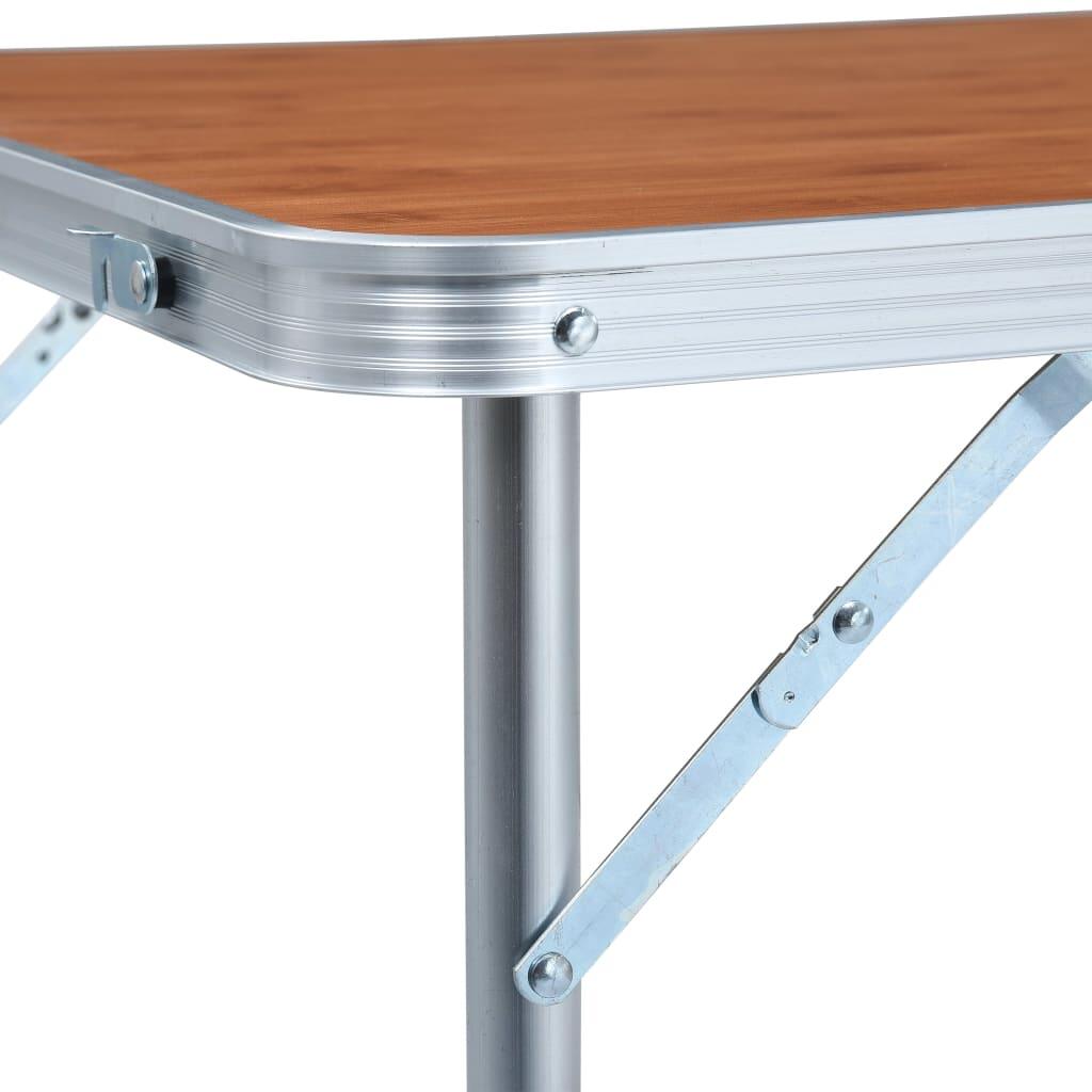 Mesa de camping plegable de aluminio 120x60 cm 7/7