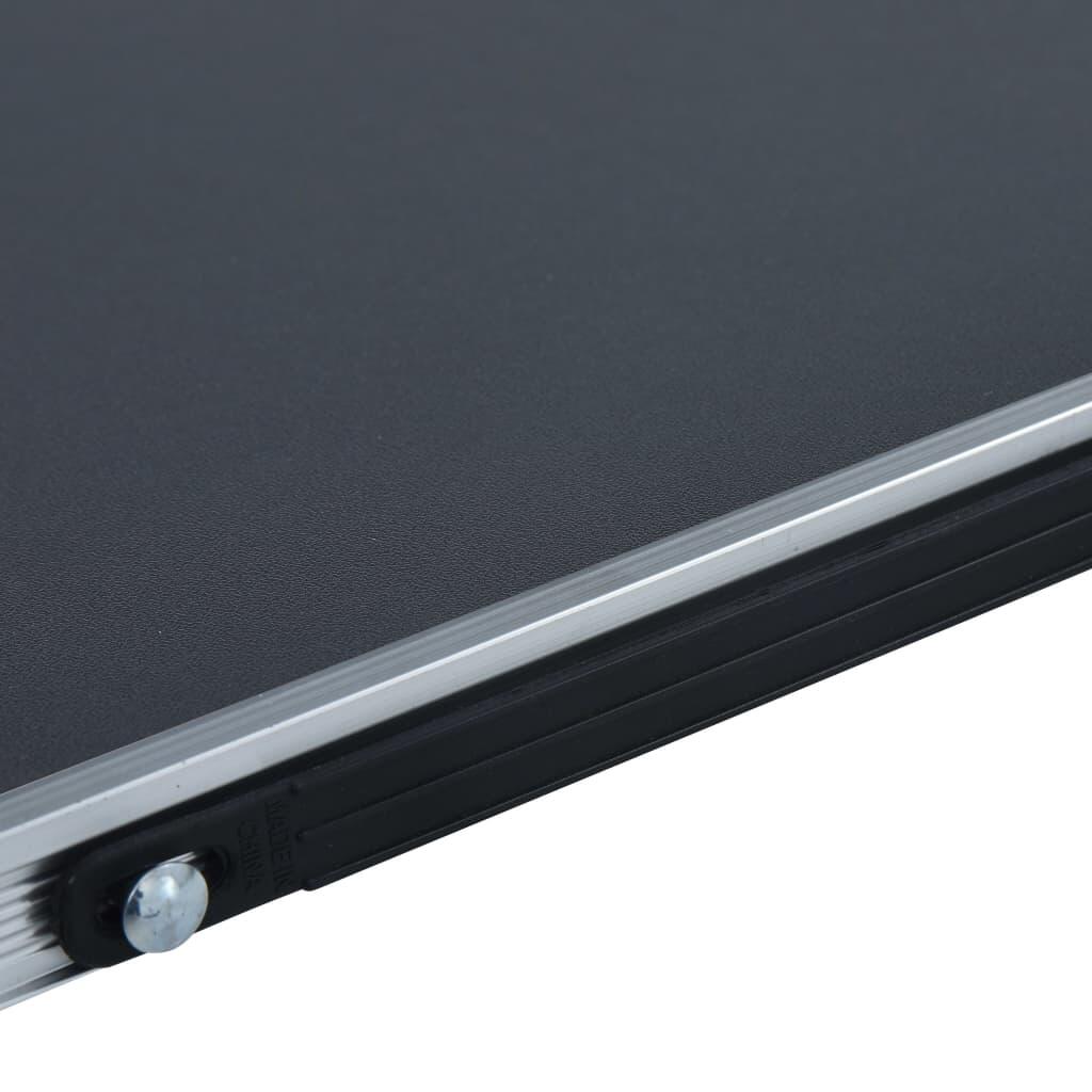 Mesa de camping plegable aluminio gris 60x40 cm 6/7