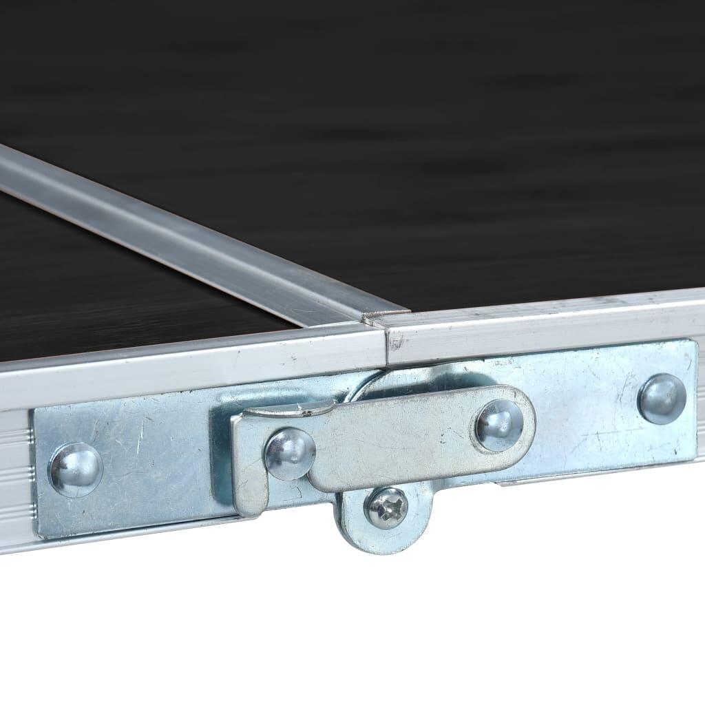 Mesa de camping plegable de aluminio gris 240x60 cm 6/7