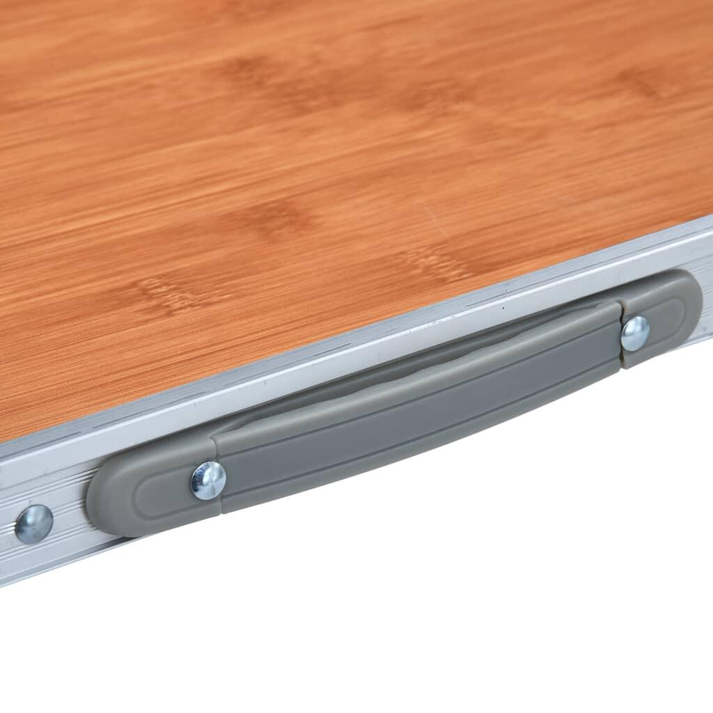 Mesa de campismo dobrável 60x45 cm alumínio 6/7