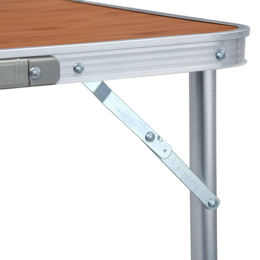 Mesa de camping plegable de aluminio 180x60 cm 7/7