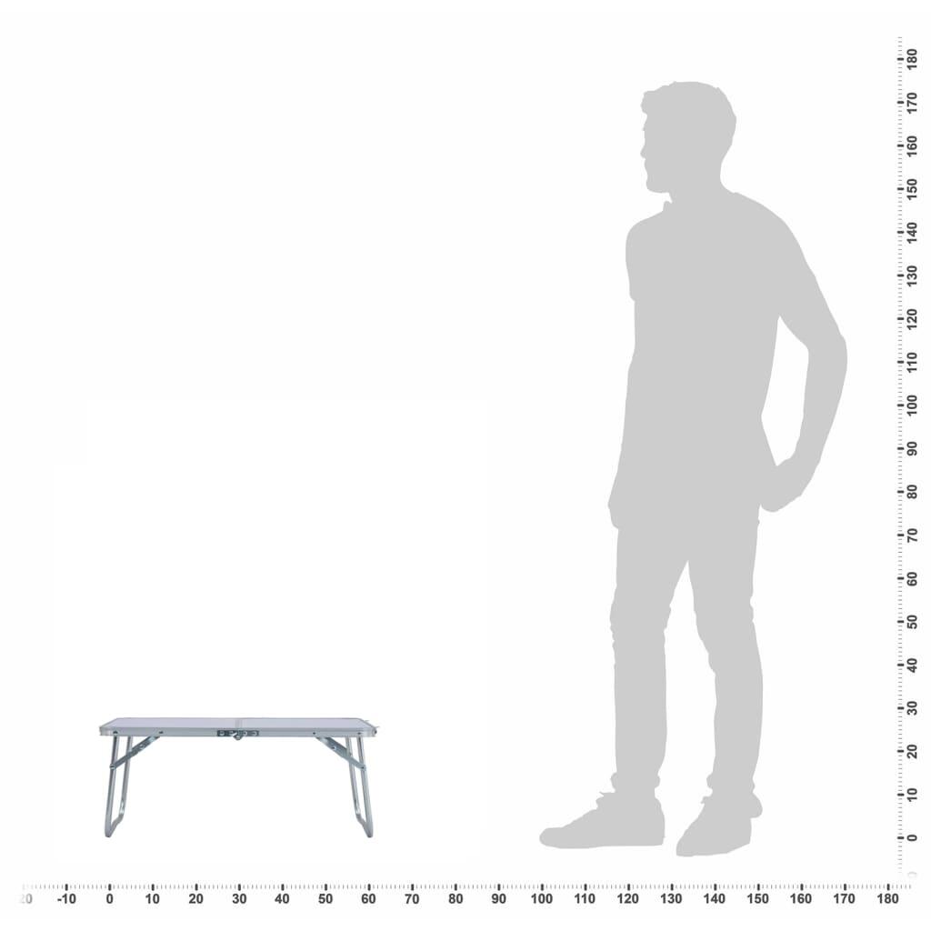 Mesa de camping plegable aluminio blanca 60x40 cm 7/7