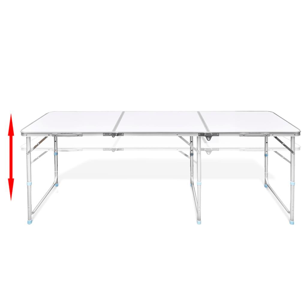 Mesita plegable de aluminio camping 180 x 60 cm 6/6