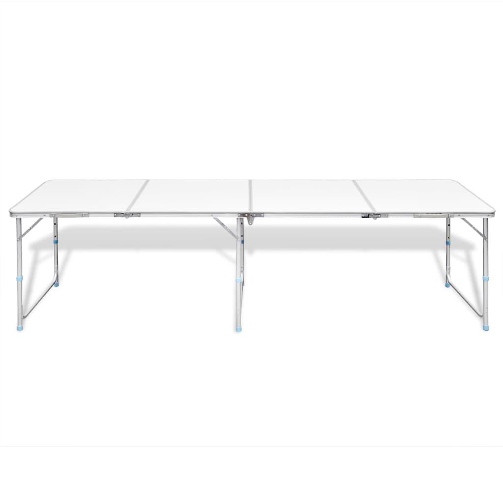 Mesita plegable de aluminio camping con 240 x 60 cm 6/7