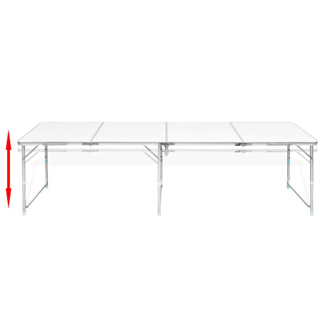 Mesita plegable de aluminio camping con 240 x 60 cm 7/7