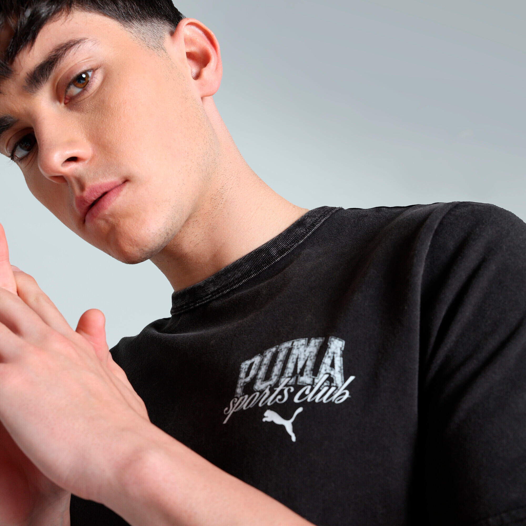 Pánské turistika tričko s krátkým rukávem Washed T-Shirt PUMA Black 7/7