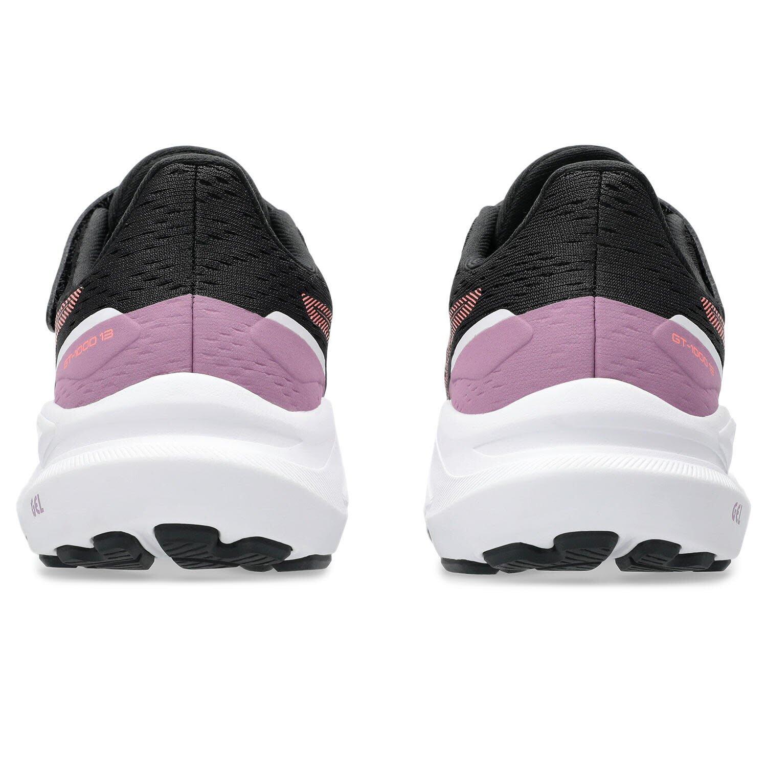 Calcado De Corrida Crianças - ASICS GT-1000 13 PS - Black/Sun Coral 6/7