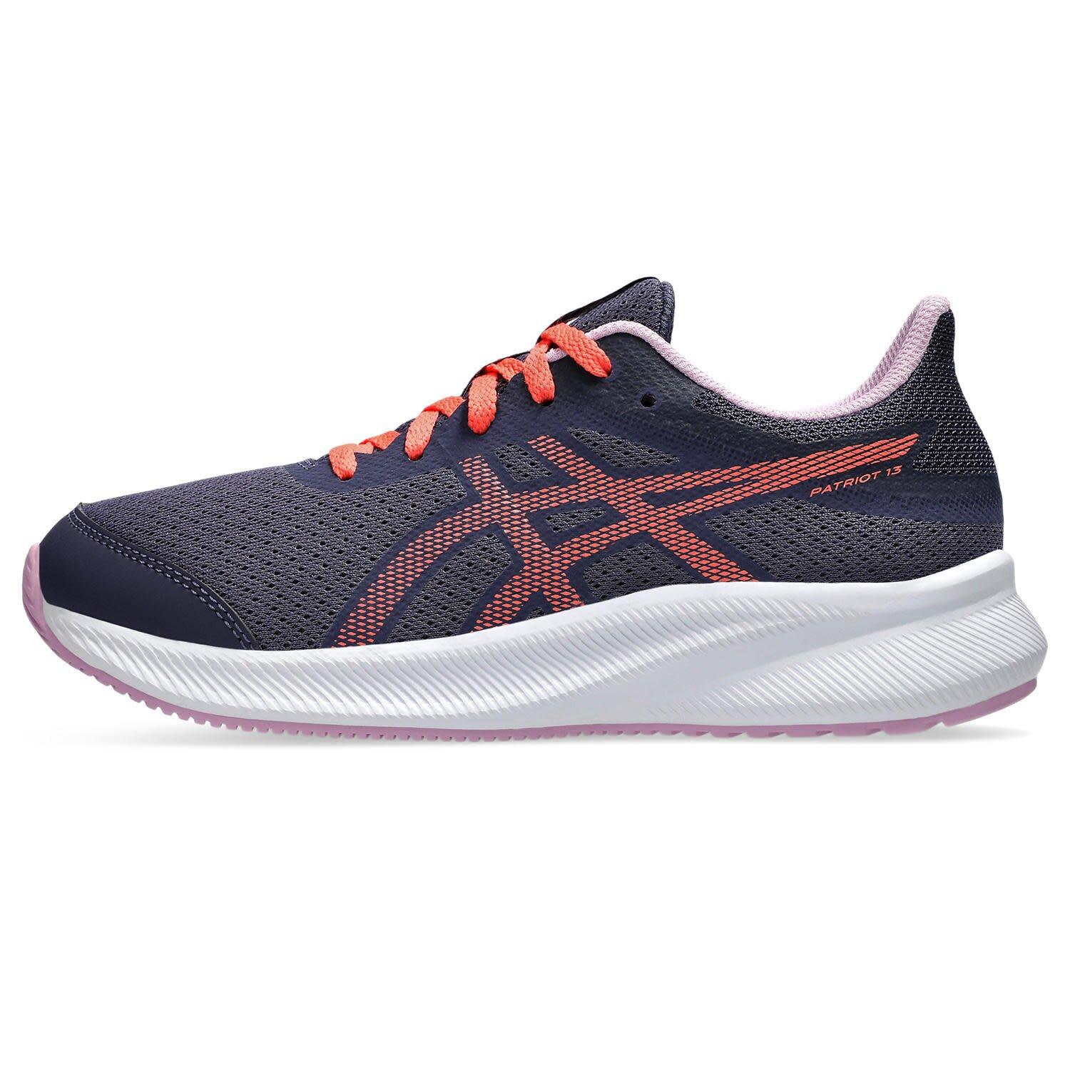 Calcado De Corrida Crianças - ASICS Patriot 13 GS - Indigo Fog/Papaya 3/7